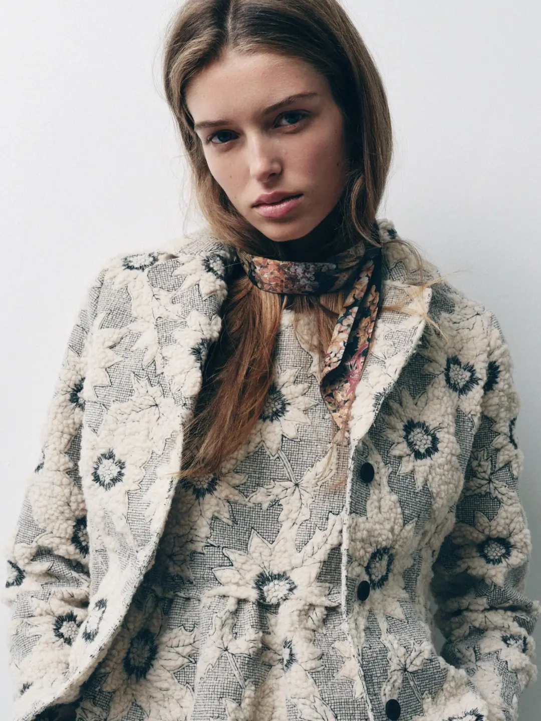 Floral Touch in a Textured Blazer - 1